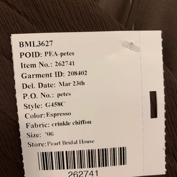 DONATED - Amsale evening dress in espresso brown - Picture 5 of 10